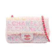【二手】香奈兒 (Chanel) CHANEL 單背包 Mini Matelasse 20 A69900 白色/多色皮革迷你絎縫鏈條單背包 女士二手 A