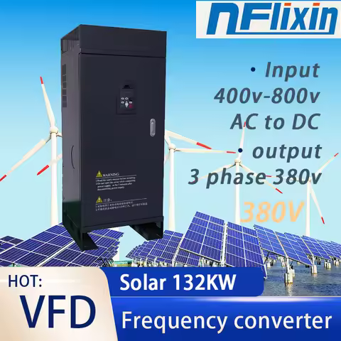 132KW 380V DC 400-800V to Three phase solar Variable Frequency Drive VFD Inverter For 3Phase 380V Wa