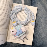 iPhone Charger Cable Protection Set - 18W 20W 35W Cartoon Pattern Cable Wrapping