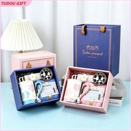 Anniversary ceramic cup gift set, opening event gift box, creative gift cup set for team building
