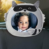 Diono Easy View™ Racoon Character Baby Car Mirror, Safety Car Seat Mirror for Rear facing Infant, Fu