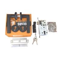 100% Stainless Steel Stainless Steel ROOM DOOR LOCK BOX 4*8 HANDLE LOCK for wooden doors, plastic do