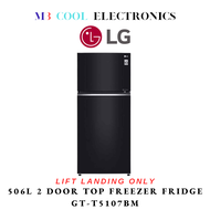 LG 506L 2 DOOR FRIDGE WITH INVERTER LINEAR COMPRESSOR GT-T5107BM TOP FREEZER - 2 YEARS WARRANTY