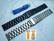 18/20/22/24mm 三格主流型 鋼錶帶 不鏽鋼錶帶（銀色 黑色）送工具  適用 : Omega  Tudor Seiko 錶帶