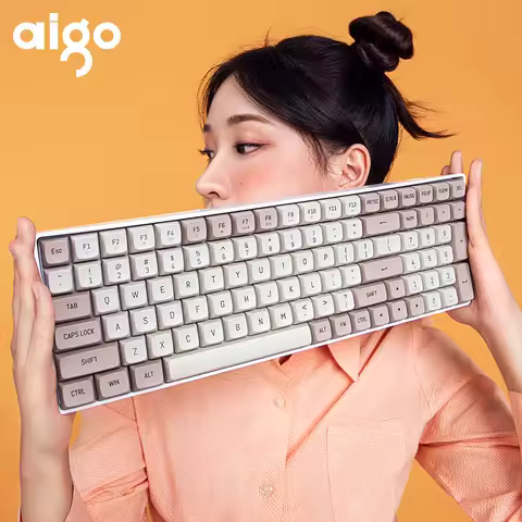 Aigo A100 Gaming Mechanical Keyboard 2.4G Wireless USB Type-c Wired Blue Switch 100 Key Hot Swap Rec