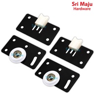 MAJU 5152-1 Quality Wardrobe Closet Cabinet Sliding Door Roller for Aluminum Rail Black Roda Pintu A