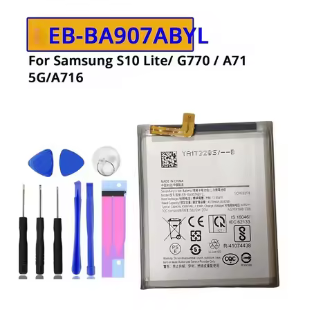 For Samsung Galaxy S10 Lite SM-G770F A71 5G A907 G770 G9708 G970N EB-BA907ABYL Mobile Phone Battery