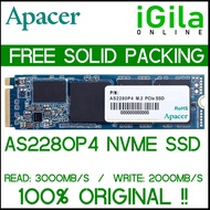 APACER NVME SSD AS2280P4 M.2 2280 NVMe PCIe SSD 256GB / 512GB M.2 2280 Gen 3x4 3D TLC NAND NVME SSD