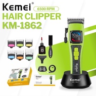KEMEI Hair Clipper รุ่น KM-1862 ปัตตาเลี่ยนตัดแต่งผมและหนวดเครา แบบไร้สาย รอบหมุน 9000 rpm