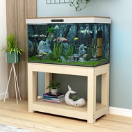 QM🏅Aquarium Base Cabinet Cabinet Solid Wood Base Frame Aquarium Shelf Table Solid Wood Shelf Factory Direct Sales AliExp