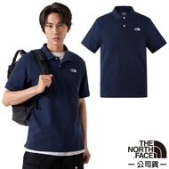 [The North Face The Face] Men's Cotton Blended Half-Open Short-Sleeved Sweatshirt POLO Shirt Sports 
