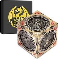 DND Spinner Dice, 7-in-1 Metal Dice Set, 3D Relief Design, DND Polyhedral Rotating Game Dice, D&D Gi