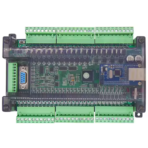Ethernet industrial control board fx3u48 point compatible FX3U with analog clock programmable contro