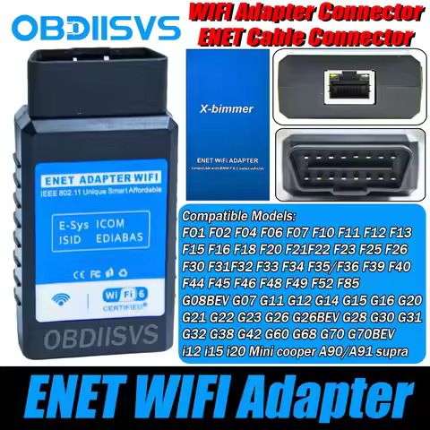 ENET WiFi Adapter For F/G/I/Mini Serie ENET WiFi Coding Diagnostic Adapter For MHD/BimmerCode/Bimmer