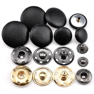 Metal Button Black Leather Jacket Button Snap Button Invisible Snap Button Snap Button Clothes Butto