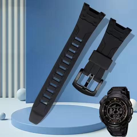 For Casio PROTREK watch PRG-110Y/C/PRW-1300Y/PRG-130Y/PRW-1500Y men's resin silicone watchband acces