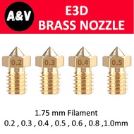 Replacement Nozzle E3D V5 V6 (1.75mm) M6 Thread