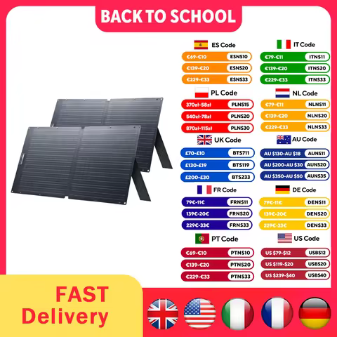 ALLPOWERS SE100 100W Solar Panel 100W/200W IP68 Waterproof Monocrystalline Foldable Solar Panel for 