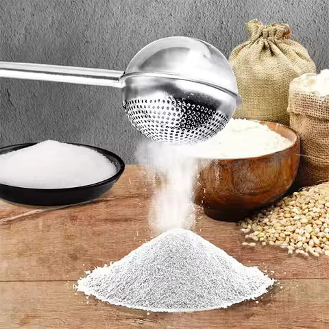 304 Stainless Steel Flour Powder Filter Spoon Baker Dusting Wand For Sugar Flour Spices Flour Sugar 