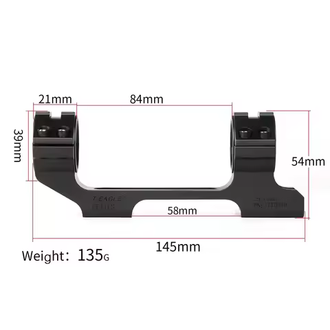 Hunting Riflescope T11 Mounts 1"/25.4mm & 30mm Rifle Scope Rings for 11mm Weaver Rail with Spirit Bu