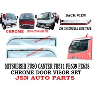 J134S06 CHROME DOOR VISOR SET MITSUBISHI CANTER FUSO FB511 FE639 1TON,3TON LORRY TRUCK AKSESORI