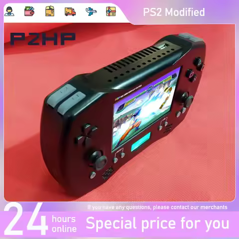 PS2 Modified Handheld Console 5-inch DIY Game Handheld P2HP 64GB Memory Card IPS Screen 800*480 Reso