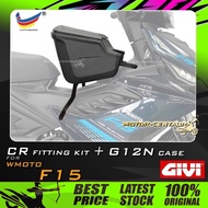 100% ORI} GIVI BAKUL WMOTO F15 CENTER BOX WITH BRACKET CENTER KIT PLUG N PLAY 12 LITER 10 LITER