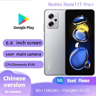 Used Redmi Note 11T Pro+ Original Dimensity 8100 144Hz LCD 5G Smartphone Good Condition