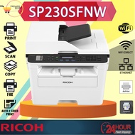 Ricoh SP230SFNW SP 230 SFNW SP230 SFNW SP 230SFNW A4 Mono AIO Laser Wi-Fi Printer / Brother MFC L2715dw Multifunction Wireless Mono Laser Printer