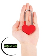 MARITA1 Love Lock, with No Key 3.5 Inch 50mm Heart Padlock, Tourist Attractions Zinc Multicolor Sing