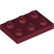 Lego 3021 part Plate 2 x 3 dark red