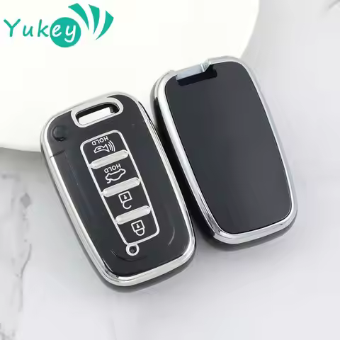 Silver Line TPU Key Case Cover Fob for Hyundai IX35 Elantra Sonata 8 9 for Kia Sportage K5 K2 Sorent