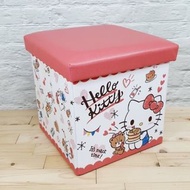 🌟100+好評 Hello Kitty收納椅 收納凳 台灣Sanrio代購 台灣直送 摺疊收納箱 有蓋收納盒