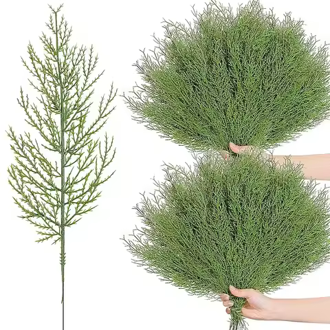 20/30pcs Festive Artificial Pine Branches - Lush Green Faux Pine Needles for DIY Christmas Garlands 