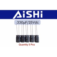 330uf/25v Capacitor 330uf 25v 330uf/25v 330uf 25v (Size 8.0x12.0mm) 1 Set There Are 5 Pieces Aishi B