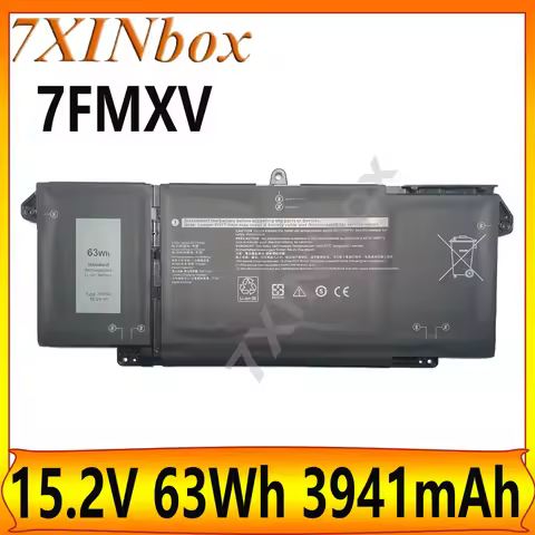 7XINbox 7FMXV 9JM71 TN2GY 15.2V 63Wh 3941mAh Laptop Battery For Dell Latitude 13 5320 14 7320 7420 7