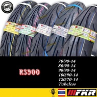 TAYAR FKR TUBELESS TYRE RS900 70/90-14 80/90-14 90/90-14 100/90-14 120/70-14