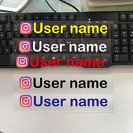 Custom Text For Instagram Username Waterproof Car and Motorcycle Stickers Decals