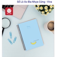 XO VIVA plastic cover spring notebook A5 size 6522 Dimensions: 150x210mm - Size 80g/m2 - Checkered 5