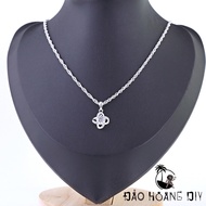 Dây Chuyền Bạc Nữ S990 Nguyên Chất Mặt Dây Hình Hoa 4 Cánh Cách Điệu Nhiều Kiểu Dáng