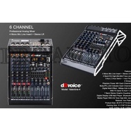 Promo / Terlaris MIXER DBVOICE VALENTINE 4 / VALENTINE4 / VALENTINE - 4 MIXER 6 CHANNEL ORIGINAL GAR