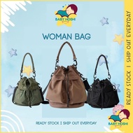 BH Large Capacity Shoulder Women Shoulder Bag Drawstring Design Versatile Nylon Shoulder Female Coll