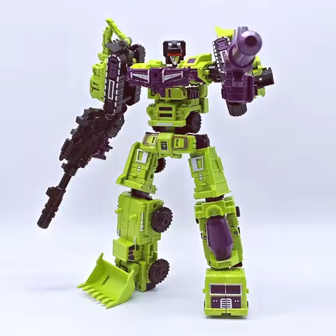 In Stock Transformation Robot Car Model KO G1 ST-10 ST10 Devastator 6IN1 Combinder Action Figures De
