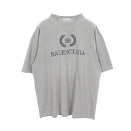 【二手】BALENCIAGA短袖T卹，BB標誌印花，圓領，541692，純棉，Logo T卹，男士，二手