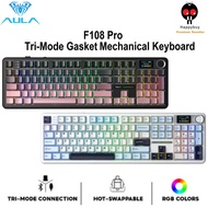 AULA F108 PRO Tri-Mode 108 keys RGB Lighting Mechanical Gaming Keyboard