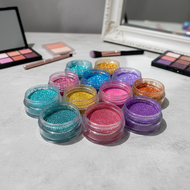 Holo Loose Metallic Powder - Diamond Sparkle Eyeshadow for Face & Body, 0.5g Container  Holo Serbuk 