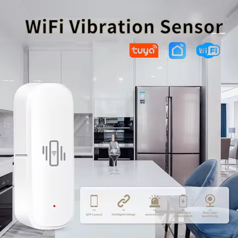 WiFi Smart Tuya Vibration Sensor Smart Life Devices APP Remote Control Hsecurity System House Compat