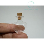 ขวดแก้วพร้อมฝาจุกไม้ก๊อก (สูง 2-3 ซม.) ขวดแก้ว โหลแก้วจิ๋ว ฝาจุกไม้ก๊อก โหลแก้ว โหล โหลจิ๋ว ขวด ขวดจ