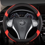 PU Leather Car Steering Wheel Cover For Nissan Qashqai Juke Primera Versa Almera Terrano Kicks March