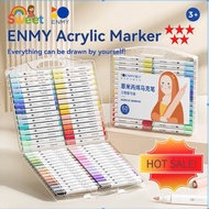 ENMY Acrylic Marker Pen 80/60/48/36/24/12 Colors Set Drawing Coloring Painting Art Kids Presents